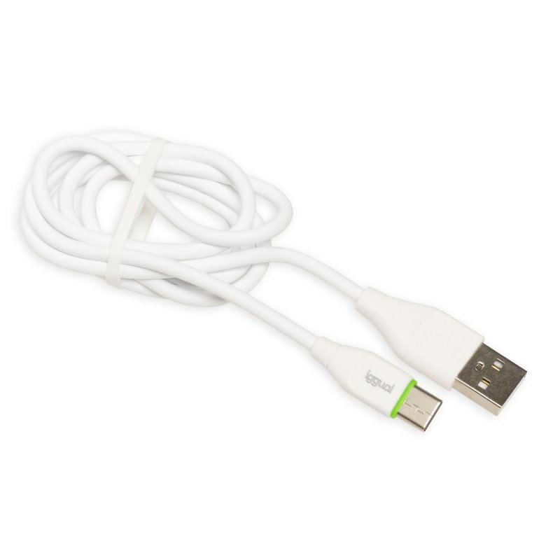 IGGUAL - cable USB-A/USB-C 100 cm blanco (Ref.IGG316948)