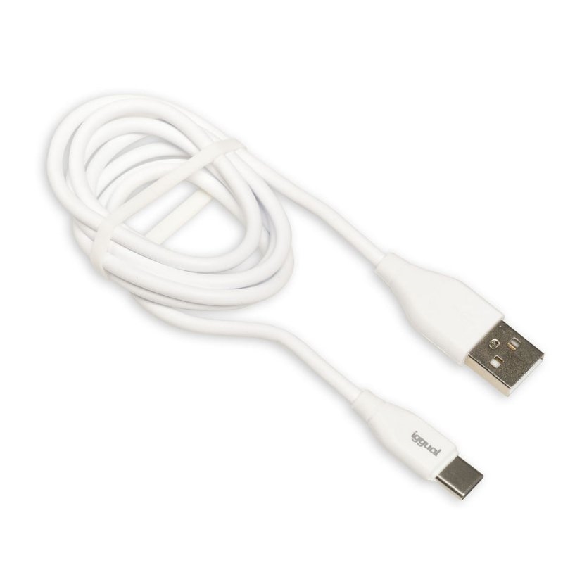 IGGUAL - Cable USB-A/USB-C 100 cm blanco Q3.0 3A (Ref.IGG317181)