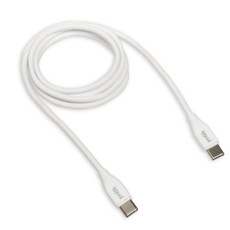 IGGUAL - Cable USB-C/USB-C 100 cm blanco Q3.0 3A (Ref.IGG317365)