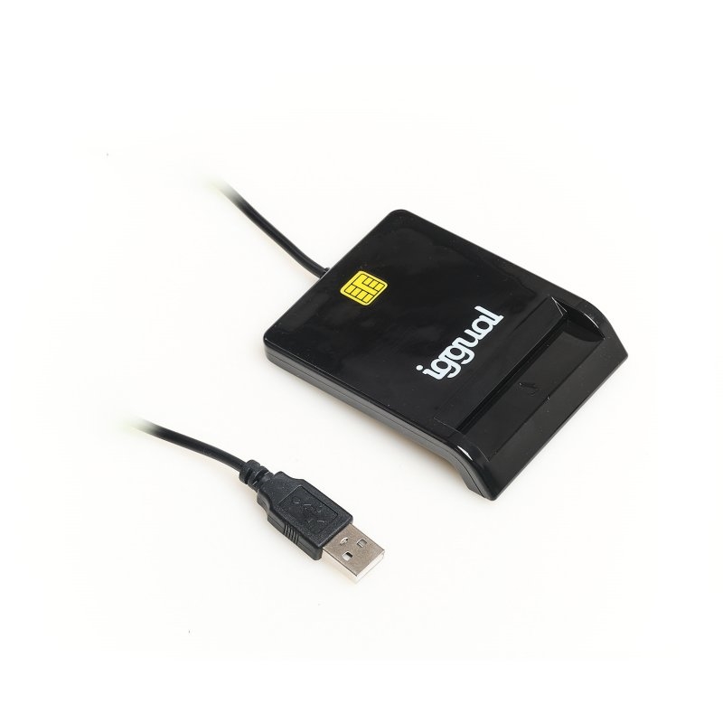 IGGUAL - Lector tarjetas ID DNI SIP USB 2.0 negro (Ref.IGG316740)