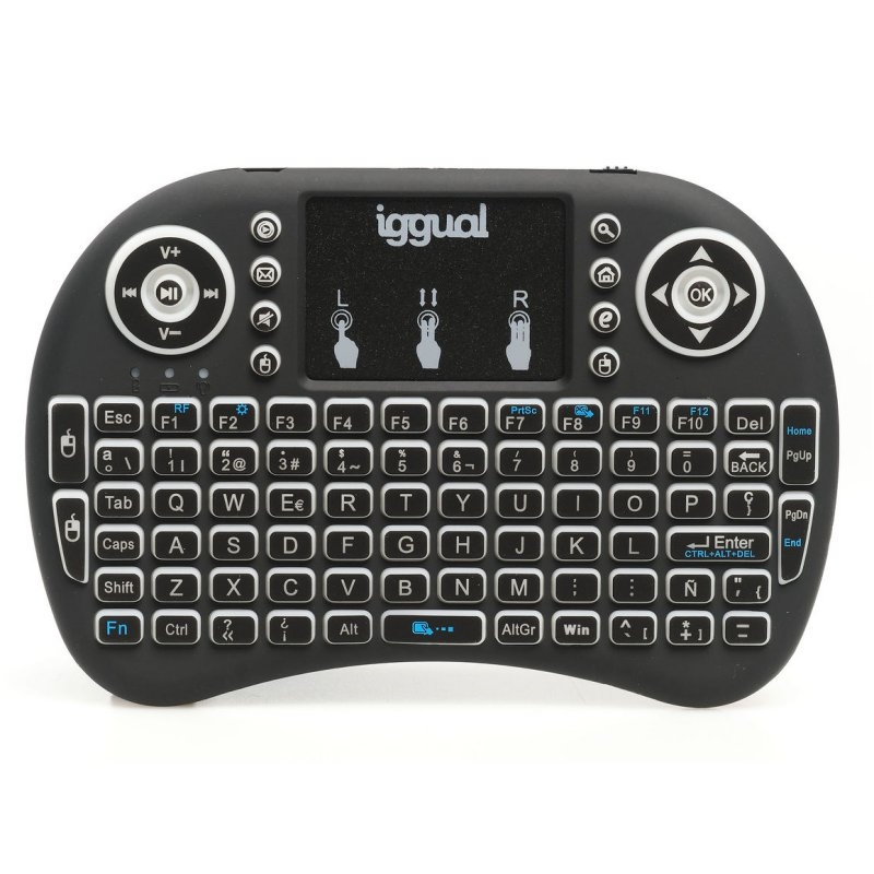 IGGUAL - Mini teclado inalámbrico con panel táctil (Ref.IGG317013)