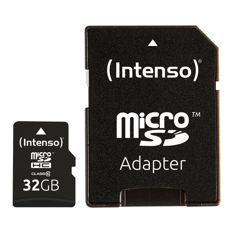INTENSO - Micro SD clase 10 32GB c/adapt (Canon L.P.I. 0,24€ Incluido) (Ref.3413480)
