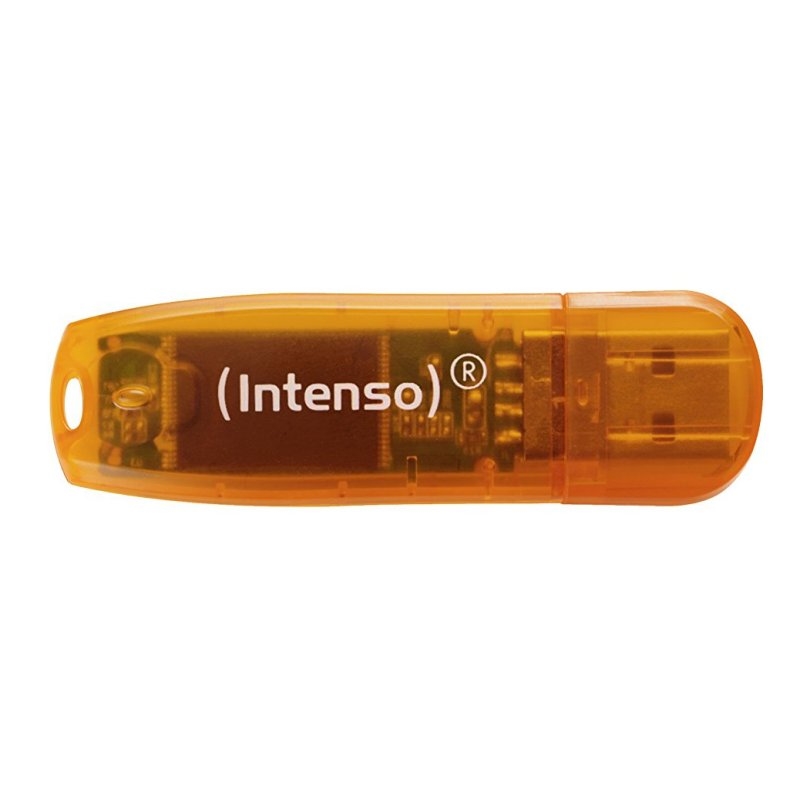 INTENSO - Lápiz USB 2.0 Rainbow 64GB Naranja (Canon L.P.I. 0,24€ Incluido) (Ref.3502490)