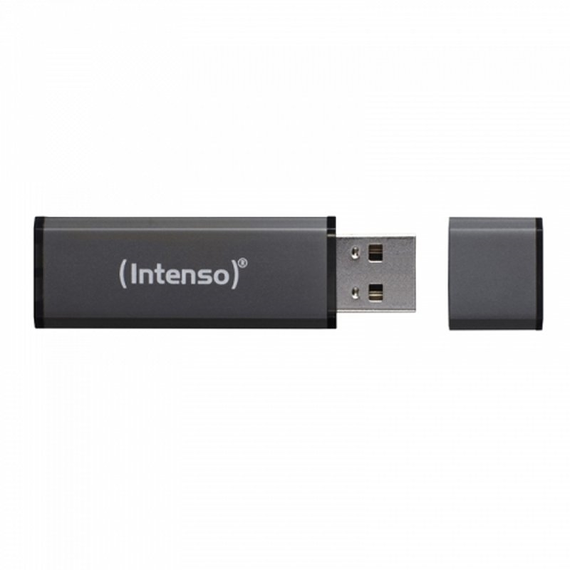 INTENSO - Lápiz USB 2.0 Alu 16GB Antracita (Canon L.P.I. 0,24€ Incluido) (Ref.3521471)