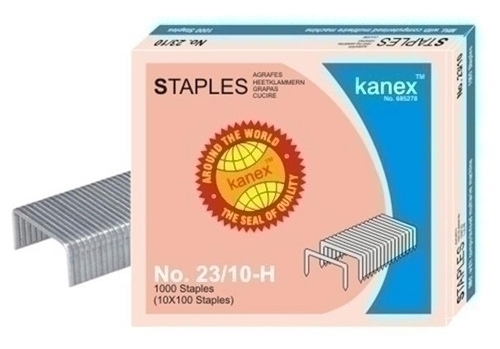 KANEX - GRAPAS GRAN CAPACIDAD mm. GALVANIZADAS caja de 1000 (Ref.23/10)