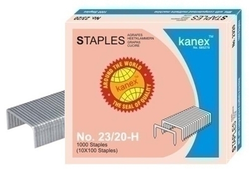 KANEX - GRAPAS GRAN CAPACIDAD mm. GALVANIZADAS caja de 1000 (Ref.23/20)