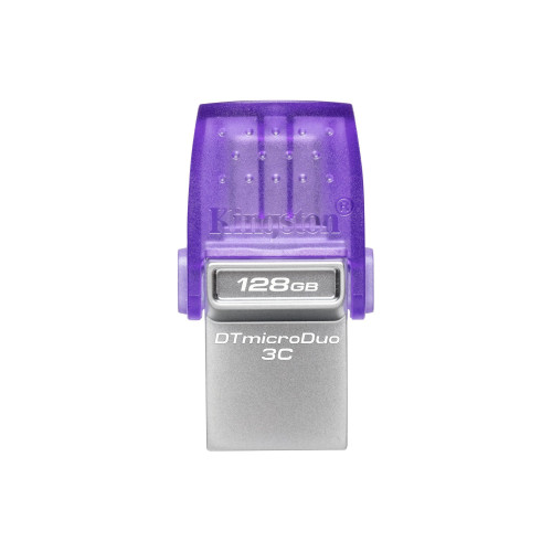 KINGSTON - 128GB DATATRAVELER MICRODUO 3C 200MB/S DUAL USB-A + USB-C (Canon L.P.I. 0,24€ Incluido) (Ref.DTDUO3CG3/128GB)