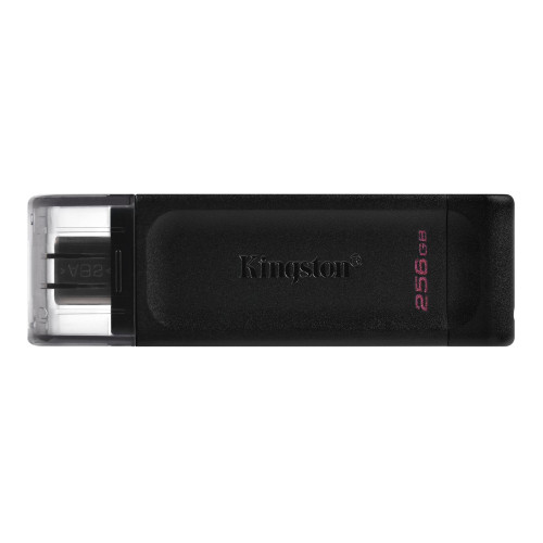 KINGSTON - Technology 70 unidad flash USB 256 GB USB Tipo C 3.2 Gen 1 (3.1 Gen 1) Negro (Canon L.P.I. 0,24€ Incluido) (Ref.DT70/256GB)