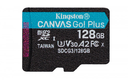 KINGSTON - Technology Canvas Go! Plus memoria flash 128 GB MicroSD Clase 10 UHS-I (Canon L.P.I. 0,24€ Incluido) (Ref.SDCG3/128GBSP)