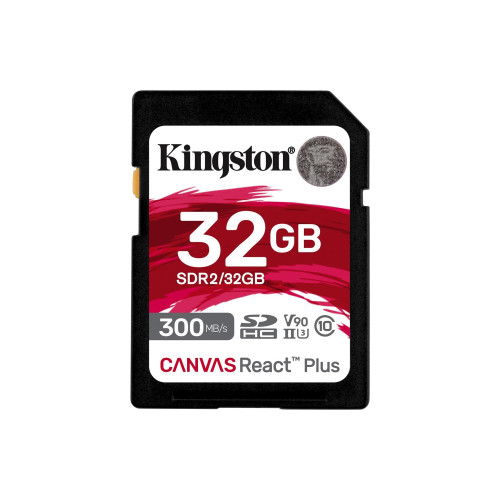 KINGSTON - Technology Canvas React Plus 32 GB SD UHS-II Clase 10 (Canon L.P.I. 0,24€ Incluido) (Ref.SDR2/32GB)