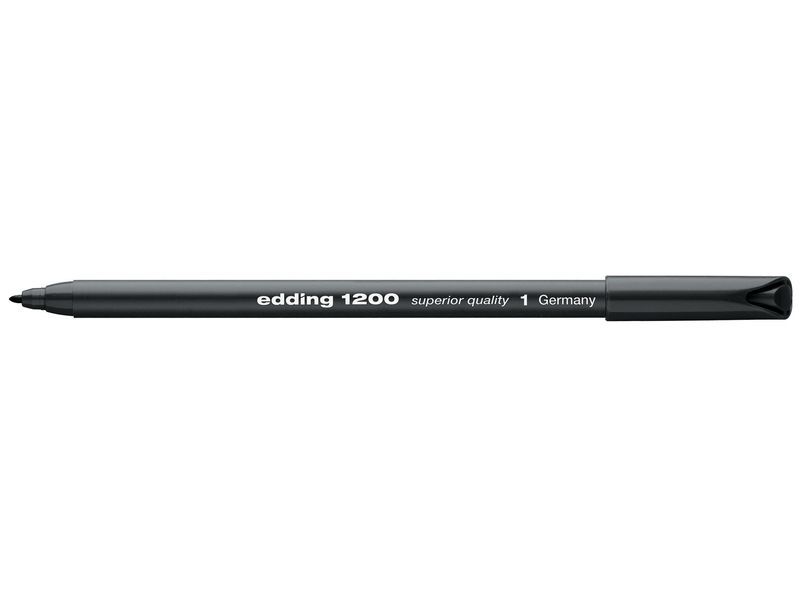 EDDING - Rotulador Punta de Fibra Mod. 1200 Negro Trazo 0.5-1mm (Ref.1200-01)