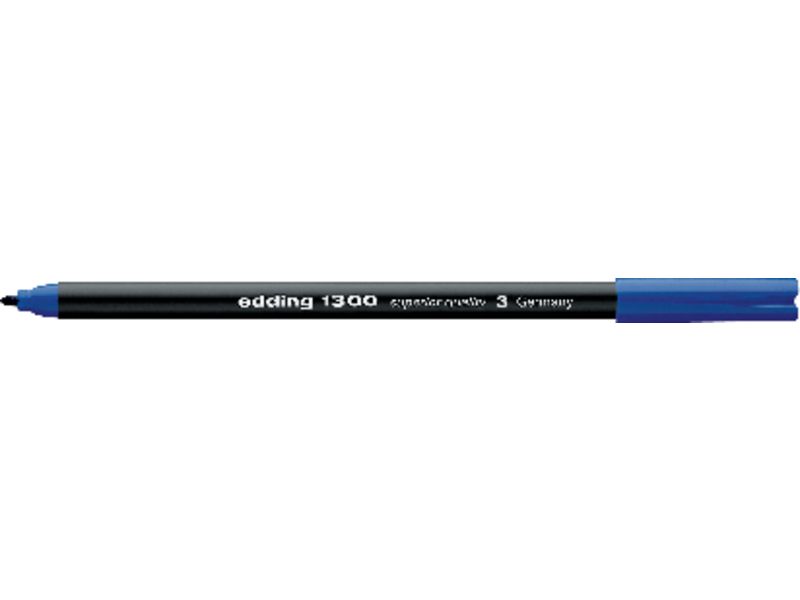 EDDING - Rotulador Punta de Fibra Mod. 1300 Azul Trazo 3 mm (Ref.1300-03)