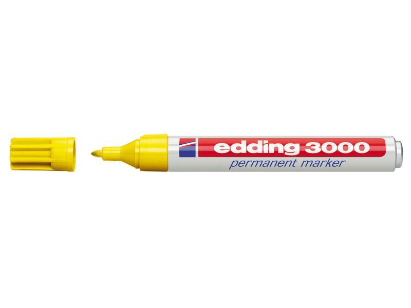 EDDING - Marcador permanente punta redonda 1.5-3mm amarillo (Ref.3000-05)