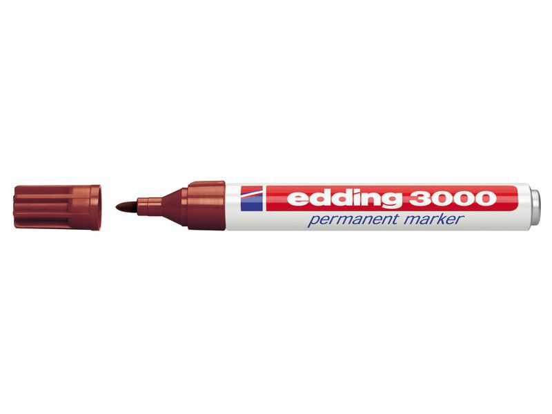 EDDING - Marcador permanente punta redonda 1.5-3mm marrón (Ref.3000-07)