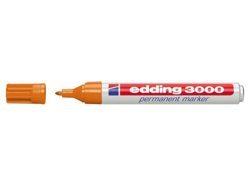 EDDING - Marcador permanente punta redonda 1.5-3mm naranja (Ref.3000-06)