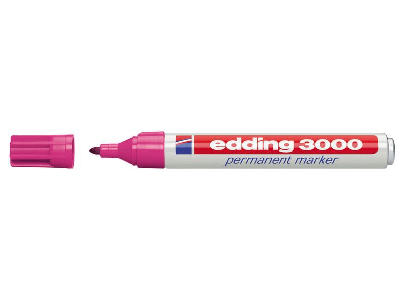 EDDING - Marcador permanente punta redonda 1.5-3mm rosa (Ref.3000-09)