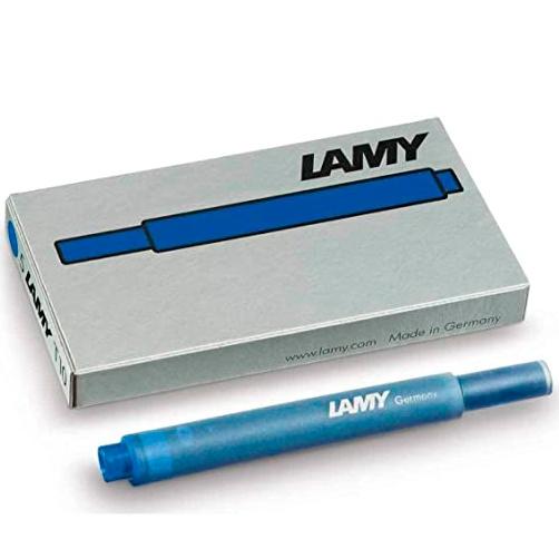 LAMY - CARTUCHO T10 BLUE RECAMBIO 825 PARA PLUMA TINTA AZUL CAJA 5U (Ref.1202077)