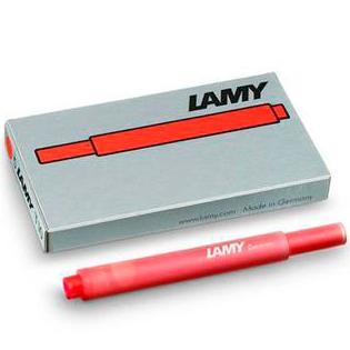 LAMY - CARTUCHO T10 RED RECAMBIO 825 PARA PLUMA TINTA ROJO CAJA 5U (Ref.1202076)
