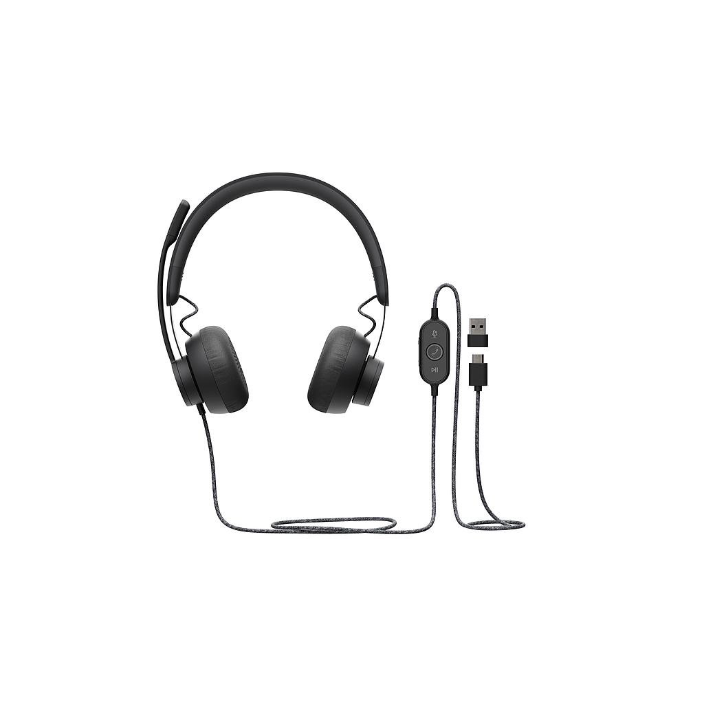 LOGITECH - Auriculares + micro Zone Wired Usb (Ref.981-000875)