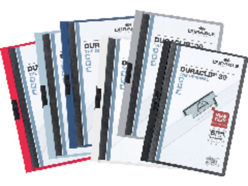 DURABLE - Dossiers clip Duraclip Capacidad 60 hojas A4 Negro PVC (Ref.2209-01)