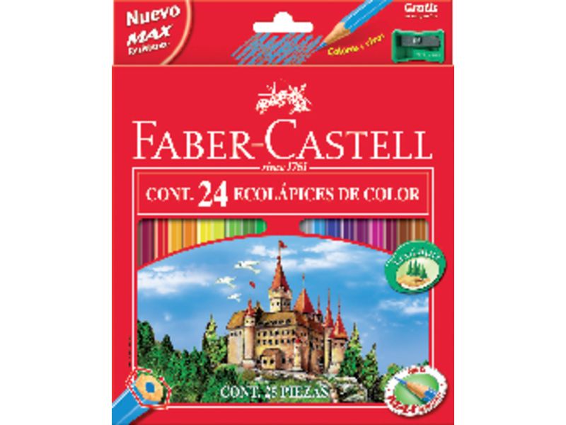 FABER CASTELL - Estuche lapices Colores surtidos 24 ud Madera HT- (Ref.120124)
