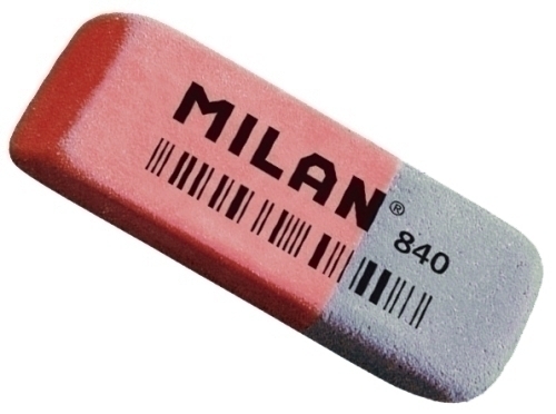 MILAN - GOMA de BORRAR CAUCHO 840 TINTA y LAPIZ (ud.) (Ref.CCM840RA)