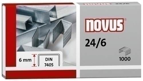 NOVUS - GRAPAS 24/6 GALVANIZADAS caja de 1000 (Ref.040-0158)
