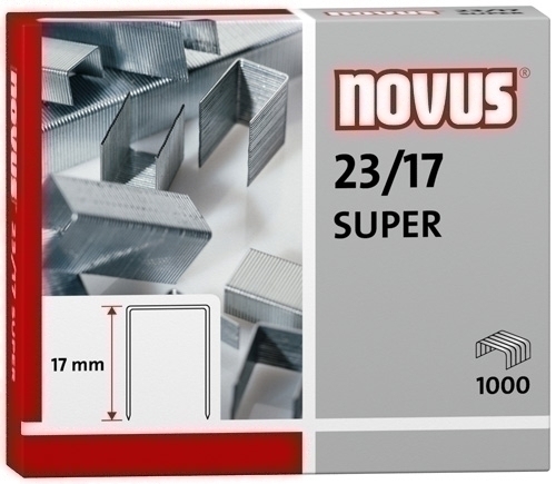 NOVUS - GRAPAS GRUESOS 23/17 GALVANIZADAS caja de 1000 (Ref.042-0045)