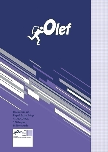 OLEF - RECAMBIO A4 100h 4 TAL. MM. (Ref.RAC90MM)