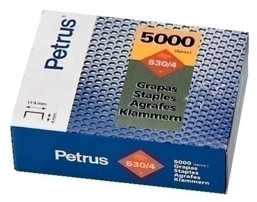 PETRUS - GRAPAS CLAVADORA 530/10 mm. COBREADAS caja de 5000 (Ref.77509)