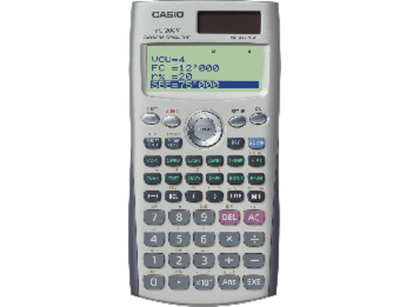 CASIO - Calculadora Financiera Financiera 12 digitos Solar y pila (Ref.FC-200)