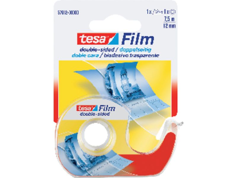 TESA - Cinta adhesiva Doble cara 7,5X12mm Cuchilla de metal con dispensador 57912-00000-00 (Ref.57912-00000-01)