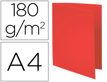EXACOMPTA - Subcarpeta Foldyne A4/folio Cartulina reciclada Rojo 180 G (Ref.420012E)