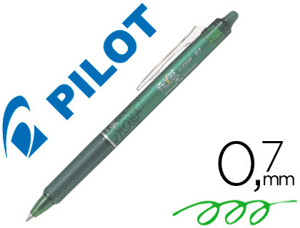 PILOT - BOLIGRAFO FRIXION CLICKER BORRABLE 0,7 MM COLOR VERDE LIMA EN BLISTER (Ref.NFCVL)