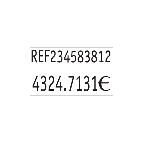PRYSE - ETIQUETAS de PRECIOS ADH.NORMAL 26x16 mm BLANCO ROLLO 1.000 uds. (Ref.1531016/1530016)