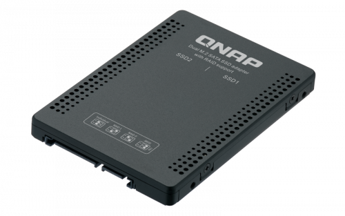QNAP - caja para disco duro externo M.2 Caja externa para unidad de estado sólido (SSD) Negro (Ref.QDA-A2MAR)
