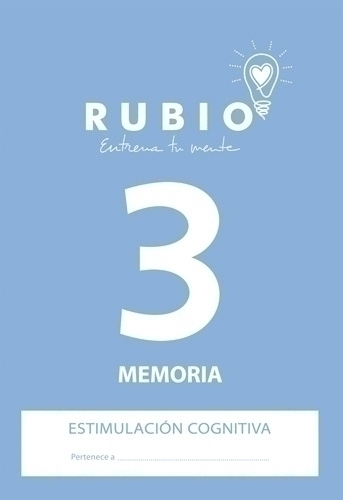 RUBIO - CUADERNO A4 ESTIMULACION COGNITIVA MEMORIA Nº 3 (Ref.ECM3)