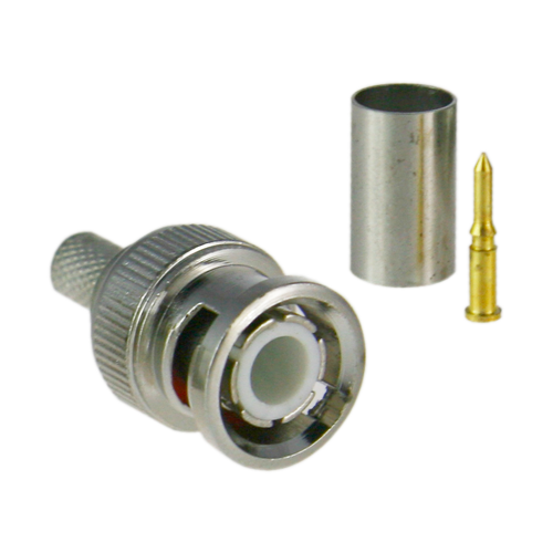 SAFIRE - Conector - BNC para crimpar - Compatible con RG59 - 25 mm (Fo) - 10 mm (An) - 5 g (Ref.CON100)