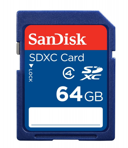 SANDISK - 64GB SDXC memoria flash Clase 4 (Canon L.P.I. 0,24€ Incluido) (Ref.SDSDB-064G-B35)