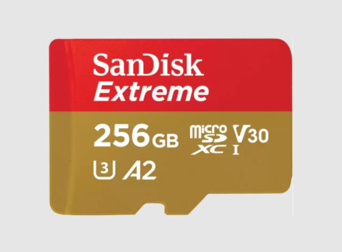 SANDISK - Extreme 256 GB MicroSDXC UHS-I Clase 3 (Canon L.P.I. 0,24€ Incluido) (Ref.SDSQXAV-256G-GN6MA)