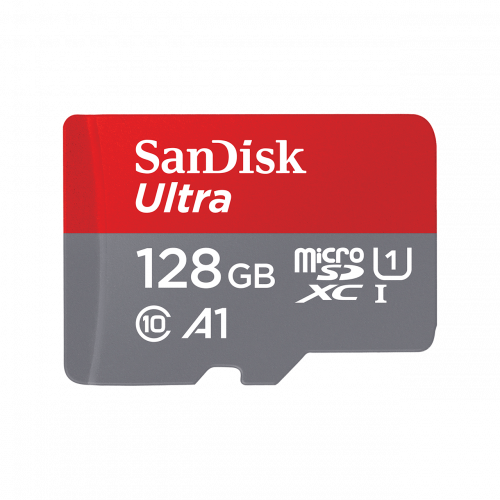 SANDISK - Ultra microSD memoria flash 128 GB MicroSDXC UHS-I Clase 10 (Canon L.P.I. 0,24€ Incluido) (Ref.SDSQUNR-128G-GN3MA)