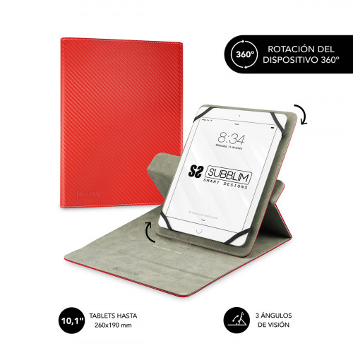 SUBBLIM - Funda Tablet Rotate 360 Executive Case 10,1&quot; Red (Ref.SUB-CUT-3RE002)