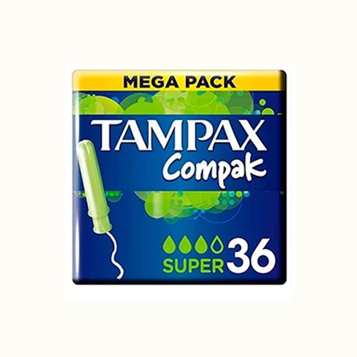 TAMPAX - COMPAK TAPONES CON APLICADOR SUPER CAJA 38 UNIDADES (Ref.4015400000000)