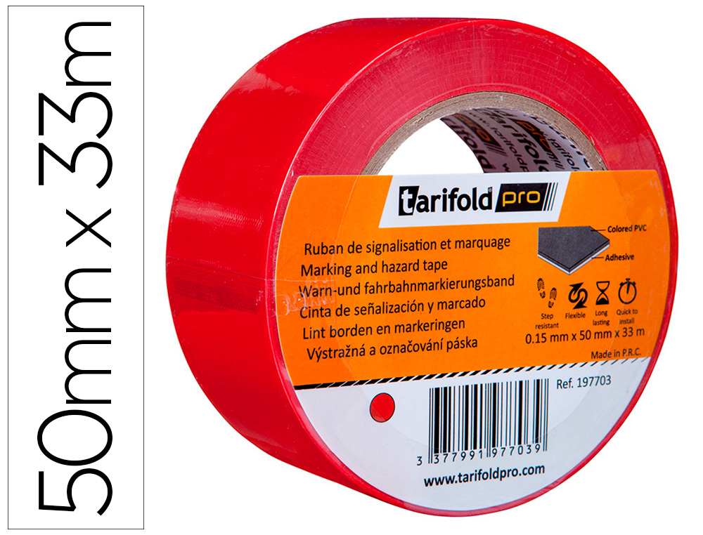 TARIFOLD - cinta de señalización para fiesta Rojo (Ref.197703)