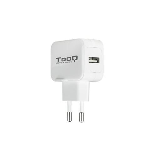 TOOQ - Cargador de pared 1 USB, Blanco (Ref.TQWC-1S01WT)
