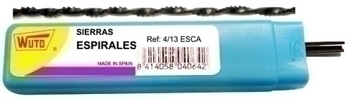 WUTO - PELOS de SIERRA ESPIRAL 13 mm Nº 4 (1 gruesa = 144 uds.) (Ref.4/13 ESCA)