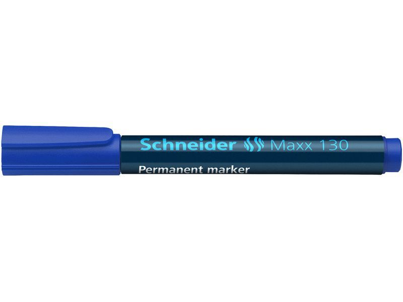 SCHNEIDER - Marcador MAXX 130 PERMANENTE SECADO RÁPIDO PUNTA REDONDA 1-3MM.COLOR AZUL. (Ref.113003)