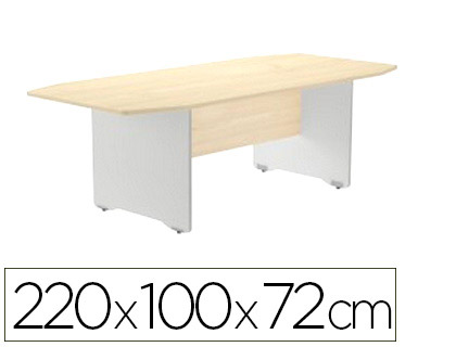 ROCADA - Mesa rectangular Serie Meeting Reunión 220x100cm Gris-Gris (Ref.3003AB02)