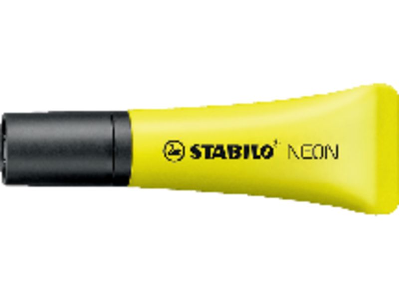 STABILO - Marcador fluorescente Neon Tinta base agua Amarillo neon (Ref.72/24)