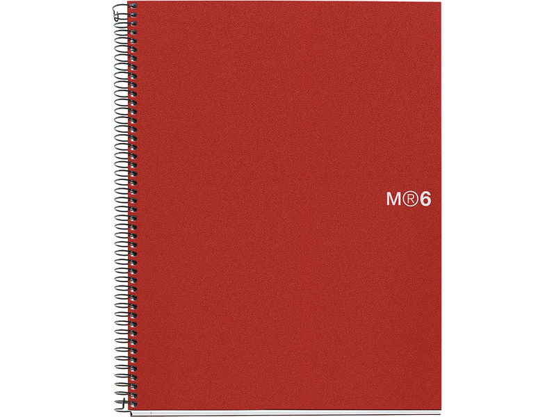 MIQUELRIUS - Cuaderno Notebook Book 06 A5 Cuadricula 5x5 Rojo (Ref.2828)